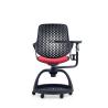China BLACK-RED Plastic Student Chair With Tablet And Adjustable Height For Office Training wholesale