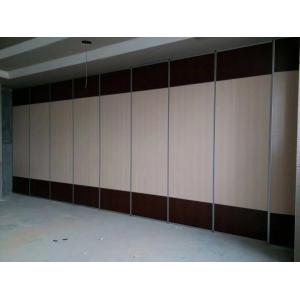 China Soundproof Sliding Partition Walls , Aluminium Track Melamine Hanging Room Dividers supplier