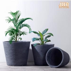 China Clay Pots Outdoor Flower Pots Gray Pot Planters MGO Plant Pots Gardening Pots Fiberglass Planters supplier