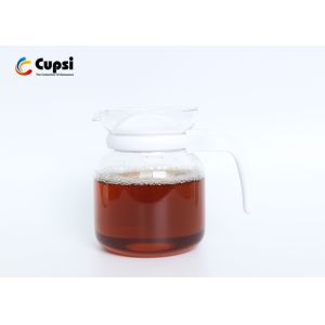 China White Borosilicate Glass Coffee Server 1200ml With Plastic Lid and Handle wholesale