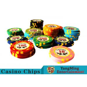China 11.8g Texas Holdem Metal Casino Poker Chips Round Shape With 40mm Diameter supplier