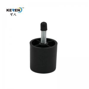 KR-P0123 Modern Plastic Furniture Legs Replacement , Black Adjustable Sofa Legs 40mm