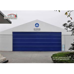 China 30x50m Aluminum Frame Helicopter Hangar Tent With Flexible PVC Roller Shutter supplier
