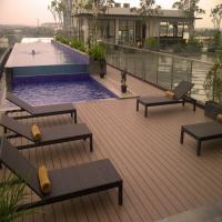 China Swimming Pool Wpc Decking Tiles Waterproof Flooring Solid Core Composite Decking on sale