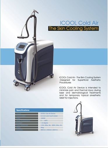 China Máquina fria do ar de Icool usando-se com CO2 rf fracionário, laser do yag do nd, máquina do laser do diodo supplier