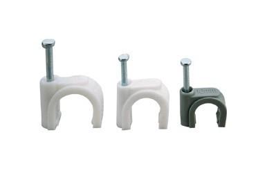 Circle Plastic Cable Clips For Fix All Wires Cables And Tubes In Electrical