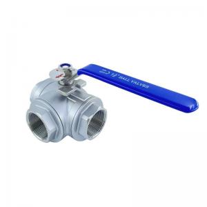 China Normal Temperature Three-Way Ball Valve with Handle in 304T/304L Stainless Steel supplier