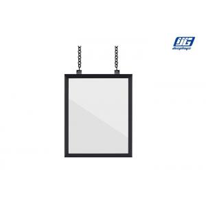 China FDD Hanging Double Sided Light Box Black Aluminum Clip Open Energy Saving wholesale