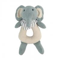 China 2023 New Natural Baby Stuffed Animal Rattle Elephant Toys Gift Set For Newborn Babies Kid Toys on sale