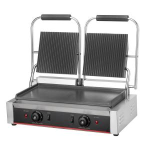 220V-240V Non-stick Sandwich Grill Electric Smokeless Contact Grill for Commercial