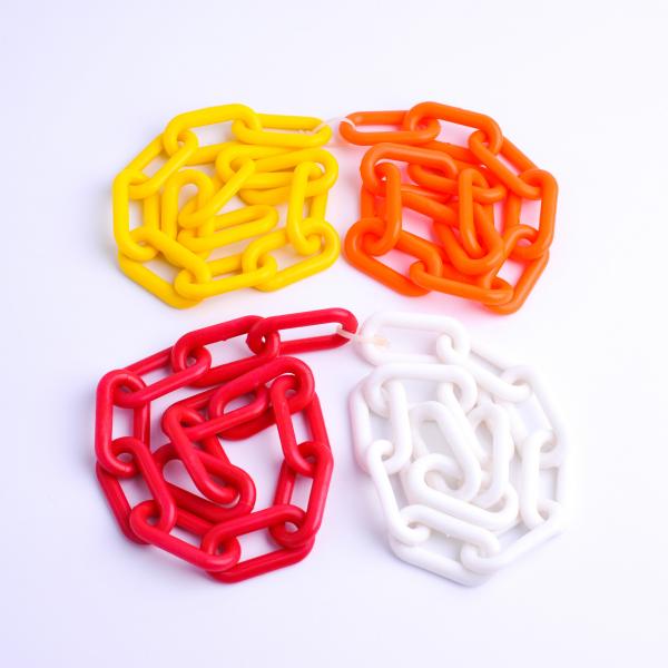 Red / White Plastic Barrier Chain Recyclable PE Warning Chain