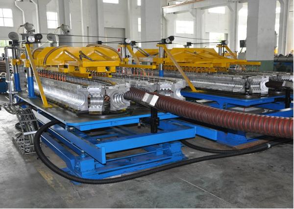 PE / PP Single Layer Spiral Pipe Extrusion Line , SBG63-250 Spiral Pipe Making Machine