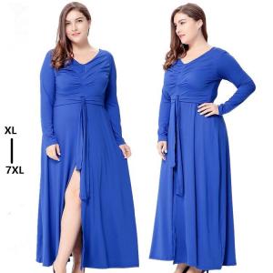 China Wholesales elegant long sleeve dress 7xl plus size clothing women supplier