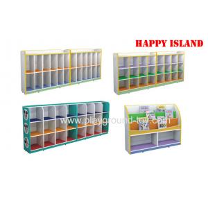 MDF Colorful Design Or Wooden Cabinets Kindergarten Classroom Furniture , Antique School Furniture For Shoes Toy Storage