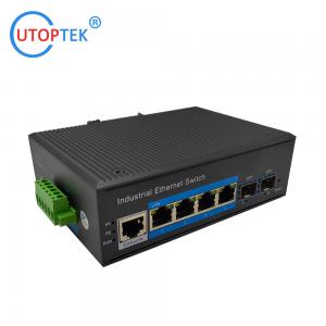 UT24GMP-SFP L2 Managed Industrial 10/100/1000M 4xPOE+2SFP+1xConsole,DIN Rail,-40~+85 ℃ Gigabit poe switch
