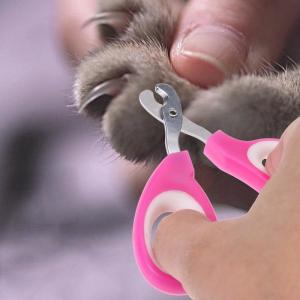 Pink Color Pet Nail Scissors , Pet Pedicure Nail Grinder Ergonomic Design