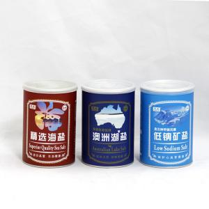 China Mini Lovely Paper Composite Cans with Aluminium Easy Open Lid for Sea Salt Lake Salt Tea Sodium Salt Packaging supplier