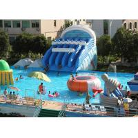 China Giant Metal Frame Pool , Above Ground Pool Water Slide For Amusement Park on sale