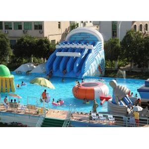 Giant Metal Frame Pool , Above Ground Pool Water Slide For Amusement Park
