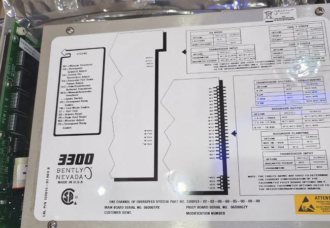 China Bently Nevada 3300-53-02-02-00-60-05-00-00-00 Overspeed Detection System Module Rack Based wholesale