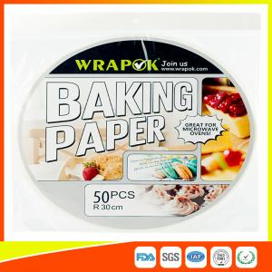 China Round Silicone Baking Paper Sheets , Greaseproof Non Stick Paper For Baking wholesale