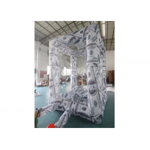 2.3x3.2mH Oxford Dollars Printing Inflatable Money Machine Booth
