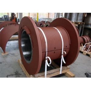 80t Crawler Crane Lebus Grooved Winch Drum For 3-200mm Rope Diameter