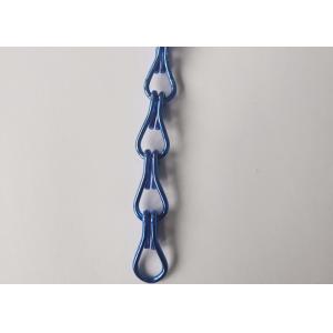 2.0mm Blue Anodized Aluminum Chain Door Fly Screen Double Hook