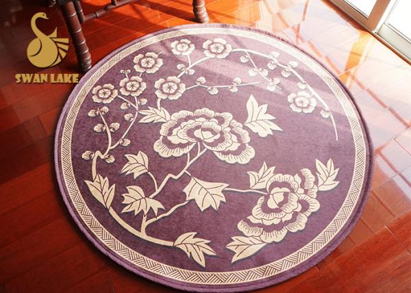 Soft Round Contemporary Area Rugs , Entry Door Mats Non Deformation