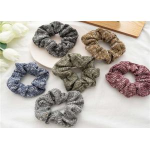 China winter polyester striped large accessories Japan Korea ins hair rope lady scrunchies Yiwu wholesale supplier