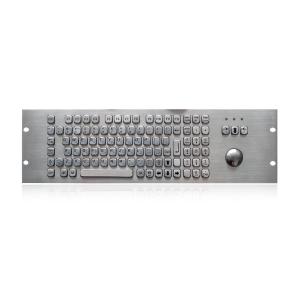 100 Keys 19U Explosion Proof Industrial Metal Keyboard With 38mm Trackball With PS2