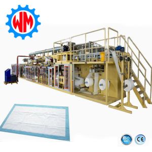 China Full Servo Automatic Underpad Making Machine with PLC Control Nursing Pad production Line on sale