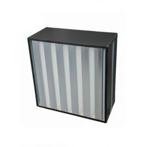 China Metal or plastic frames V Bank Filter glass fiber filter for hospital supplier