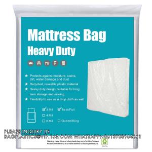 Queen Big Size Gusset Custom Polythene For Storage Plastic Furniture Matress King Size Mattress Bag For Quee