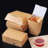 China Collapsible Fried Chicken Takeaway Boxes Kraft Paper Material Vent Hole Design wholesale