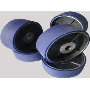 Aging Resistant Industrial Blue PU Polyurethane Coating Wheels / Polyurethane Wheels with aluminum