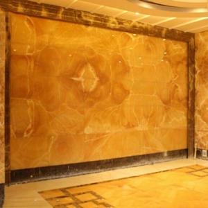 Indoor High Grade Honey Onyx Slab 17mm Thickness For Sink And Basin