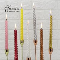 China ZT-C012 High Quality Non Drip Taper Candle Handmade Custom Long Stick Flameless Pillar Candle For Party on sale