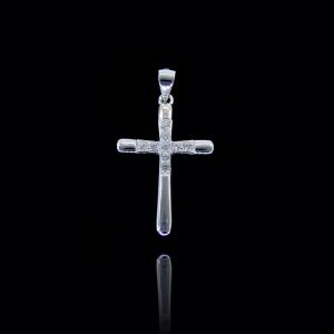 Tradition Christianity Silver Cubic Zirconia Cross Pendant 925 Sterling Silver