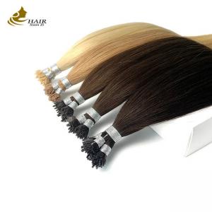 China 0.5g Pre Bonded Keratin Hair Extensions Natural Black Silky Straight supplier