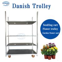 China Metal Dutch Flower Cart For Flower Base Supermarket Logistics Turnover Trolley on sale