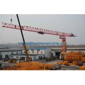 China PT7532 Flat Top Tower Crane 75mts Working Jib 20t Load Without Head Type supplier