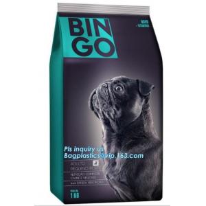 China aluminum foil side gusset pet dog food packaging zipper plastic bag, Pet Dog Food Packaging Paper Bag, pet food bags supplier
