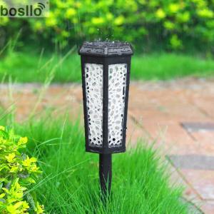 Amber Light RGB/ White Light RGB Outdoor Solar Lamps With 10LM Luminous Flux In Black