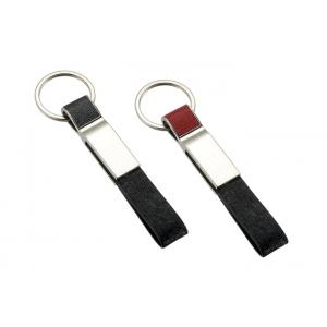 China PU Leather Wrist Strap Keychain Zinc Alloy Metal Key Holder Customized Keyring supplier