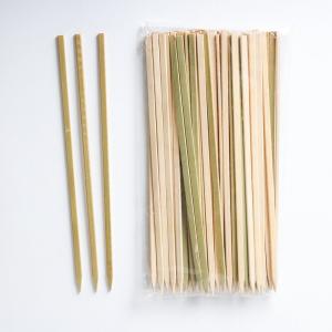 China Natural Safe Disposable Custom Flat Bamboo Skewer Sticks For Bbq supplier