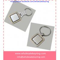 Square shape zinc alloy keyring keychains