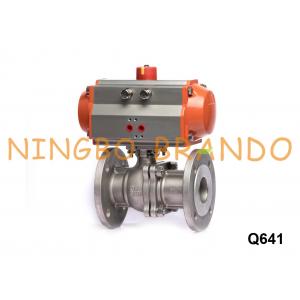 China 2'' Pneumatic Operated Flanged Ball Valve Stainless Steel 304 supplier