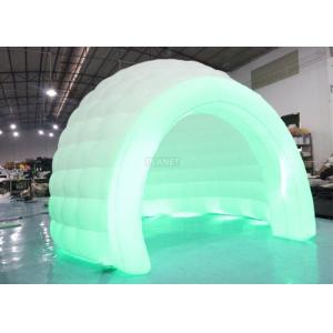 China Colorful LED Light Giant Inflatable Igloo Dome Tent With Tunnel Entrance supplier