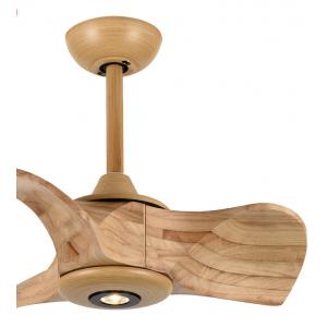 24 Inch Solid Wood Ceiling Fan Living Room Wood Fan With Light